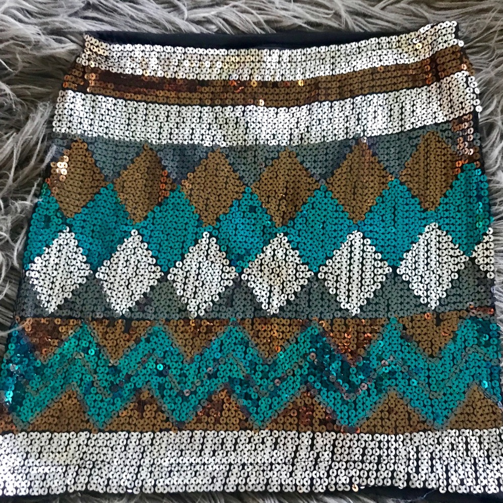 Sequin mini skirt